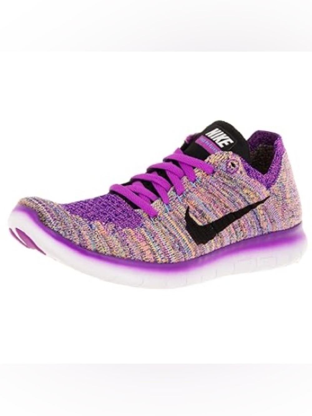 Nike Women's Free RN Flyknit Running Shoes in Hyper Purple- size 7
